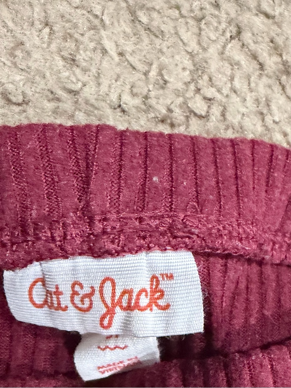 Cat & Jack Mauve Ribbed Jogger Bottoms